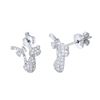 Image 1 : Natural 0.79 CTW Diamond Earrings 18K White Gold - REF-111H6W