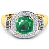 Image 3 : Natural 2.73 CTW Zambian Emerald & Diamond Ring 14K Yellow Gold - REF-125H3M