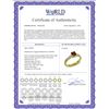Image 2 : Genuine 0.65 ctw Garnet & Diamond Ring 14KT Yellow Gold - REF-69R6P