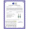 Image 2 : Genuine 5.32 ctw Blue Topaz & Peridot Earrings 14KT Rose Gold - REF-50A3K