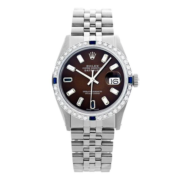 Rolex Pre-owned 36mm Mens Chocolate Brown Stainless Steel
