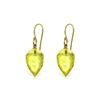 Image 1 : Genuine 18 ctw Quartz Lemon Earrings 14KT Yellow Gold - REF-22M2T