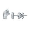 Image 1 : Natural 0.07 CTW Diamond Earrings 18K White Gold - REF-27F2M
