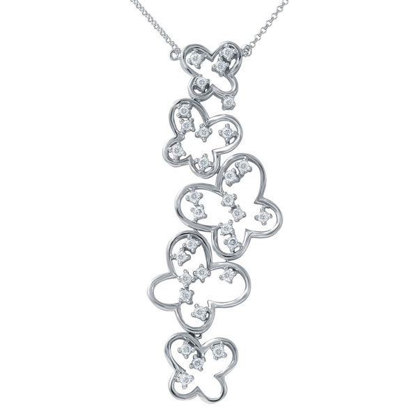 Natural 0.76 CTW Diamond Necklace 14K White Gold - REF-111F6M