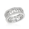 Image 1 : Natural 1.15 CTW Diamond & Baguette Ring 14K White Gold - REF-126F9M