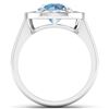 Image 2 : Natural 1.98 CTW Aquamarine & Diamond Ring 14K White Gold - REF-79W7X