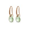 Image 1 : Genuine 8 ctw Green Amethyst Earrings 14KT Rose Gold - REF-36M8T