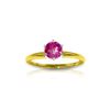 Image 1 : Genuine 0.65 ctw Pink Topaz Ring 14KT Yellow Gold - REF-27Z3N