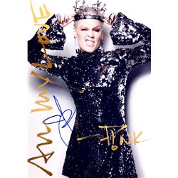 Pink Autograph Signed Photo