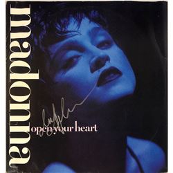 Madonna Autograph Signed Open Your Heart Vinyl