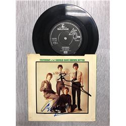 Autograph Signed Beatles Mini Vinyl Yesterday