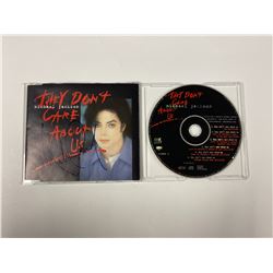 Autograph Signed Michael Jackson Care About Us Single