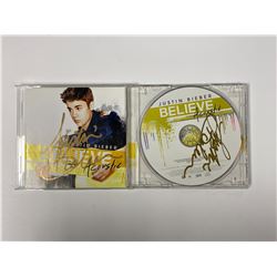 Autograph Signed Justin Bieber Believe CD