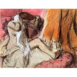 Edgar Degas - Seated Female Nude On A Chaise Lounge