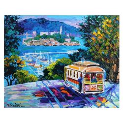 Yana Rafael, "City by the Bay" Hand Signed Original Painting on Canvas with COA.