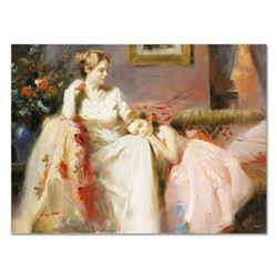 Pino (1939-2010), "Touch of Warmth" Artist Embellished Limited Edition on Canvas