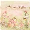 Image 2 : Edna Hibel (1917-2014), "Tuscan Fields" Limited Edition Lithograph on Rice Paper