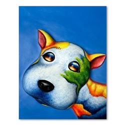 Wang, "Buster" Hand Painted Limited Edition Bas Relief Sculpture, Numbered 10/99