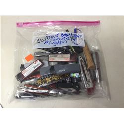 Lot of Pocket and Utility Knives and Lighters