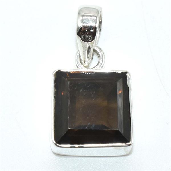 Silver Smokey Quartz(7.2ct) Pendant (~weight 4.9g), Suggested Retail Value $160