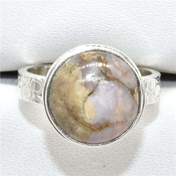 Silver Pink Muhave Turquoise(4.5ct) Ring (~weight 5.1g), Suggested Retail Value $200