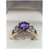 Image 1 : Ladies Amethyst Style round cut gemstone ring