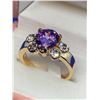 Image 2 : Ladies Amethyst Style round cut gemstone ring