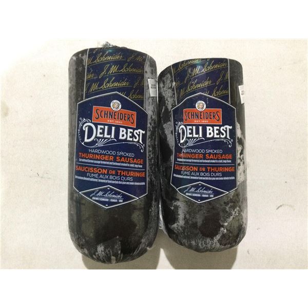 Schneiders Deli Best Frozen Smoked Thuringer Sausage Lot of 2 x 600g