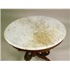 Image 2 : A VICTORIAN MARBLE TOP WALNUT OVAL SIDE TABLE