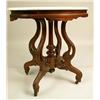 Image 3 : A VICTORIAN MARBLE TOP WALNUT OVAL SIDE TABLE