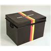 Image 1 : A BLACK-YELLOW-AND-RED-PAINTED METAL DOCUMENT TRUNK INSCRIBED "DUKE OF WINDSOR"