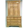 Image 1 : A PROVINCIAL PINE TWO-PIECE STEP-BACK CUPBOARD