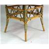 Image 4 : A POLYCHROME RATTAN AND FLORAL UPHOLSTERED CIRCULAR BREAKFAST TABLE