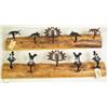 Image 1 : TWO WROUGHT-IRON AND PINE COAT RACKS