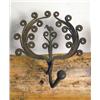 Image 4 : TWO WROUGHT-IRON AND PINE COAT RACKS