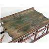 Image 3 : A RED PAINTED OAK AND METAL SLEIGH