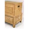 Image 2 : A PANELED PINE MULE CHEST ON FRAME