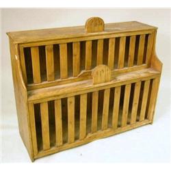 A PROVINCIAL PINE TWO-TIERED BREAD SAFE