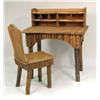 Image 1 : A RUSTIC CEDAR AND PINE WRITING DESK AND CHAIR