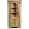 Image 1 : A CARVED PINE CORNER CUPBOARD
