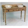 Image 1 : A PROVINCIAL PINE AND HARDWOOD DOUBLE BASIN WASHSTAND