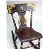 Image 2 : AN EMPIRE PAINT-DECORATED POPLAR CHILD`S ROCKING CHAIR