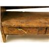 Image 4 : A POLYCHROME AND PAINT-DECORATED PINE TWO-DRAWER STANDING SHELF