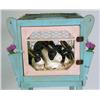 Image 4 : A GREEN-PAINTED RABBIT HUTCH-ON-STAND SCULPTURE