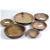 Image 7 : A GROUP OF SIX CARVED AND STAINED PINE NESTING BOWLS ON STANDS
