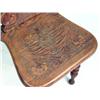 Image 4 : A CARVED OAK ALPINE BACKSTOOL