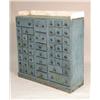 Image 1 : A BLUE AND GREEN PAINTED PINE APOTHECARY CABINET