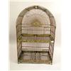 Image 1 : A VICTORIAN STYLE TWO-TIERED POLYCHROME AND PAINT-DECORATED WIREWORK BIRDCAGE