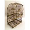 Image 4 : A VICTORIAN STYLE TWO-TIERED POLYCHROME AND PAINT-DECORATED WIREWORK BIRDCAGE