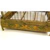 Image 2 : A VICTORIAN STYLE POLYCHROME AND PAINT-DECORATED WIREWORK BIRDCAGE